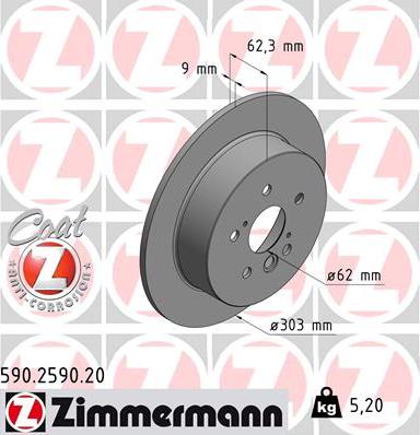 Zimmermann 590.2590.20 - Disque de frein cwaw.fr