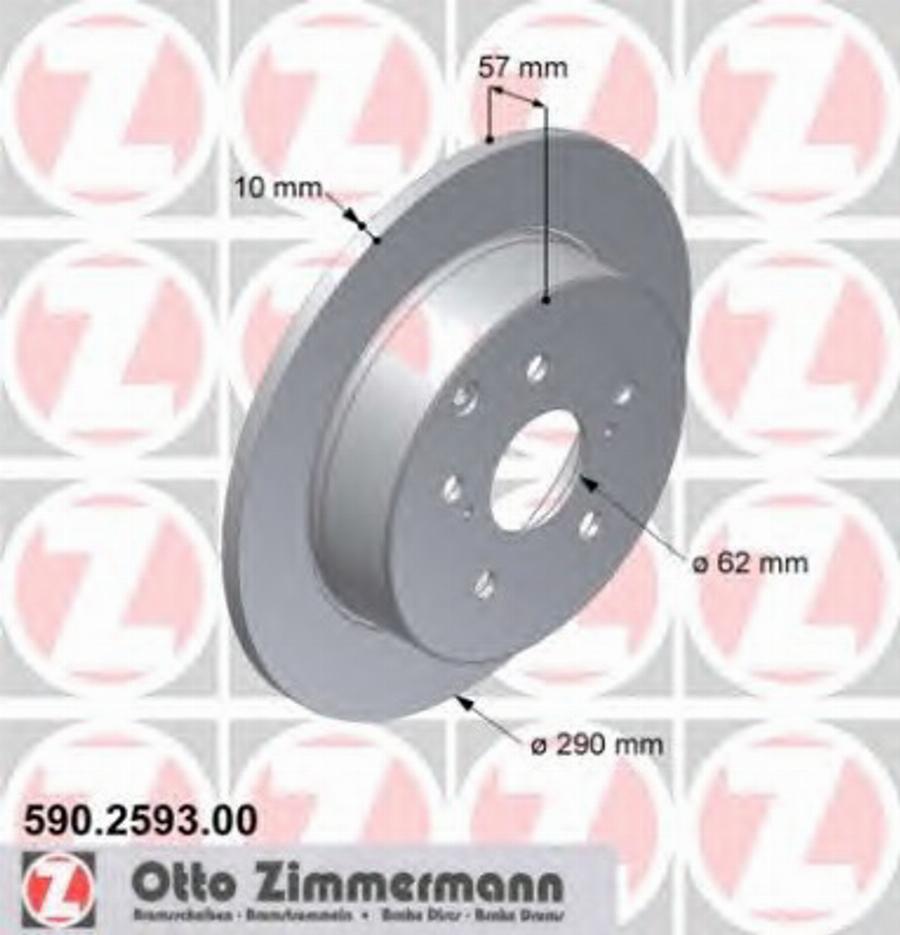 Zimmermann 590.2593.00 - Disque de frein cwaw.fr