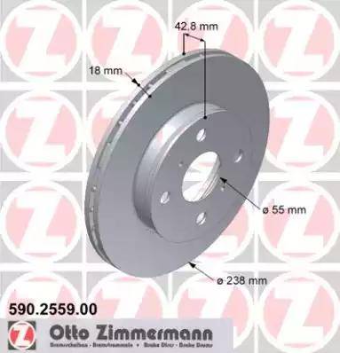 Zimmermann 590.2559.00 - Disque de frein cwaw.fr