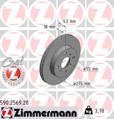 Zimmermann 590.2569.20 - Disque de frein cwaw.fr