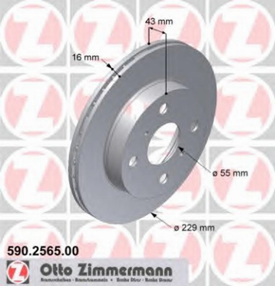 Zimmermann 590 2565 00 - Disque de frein cwaw.fr