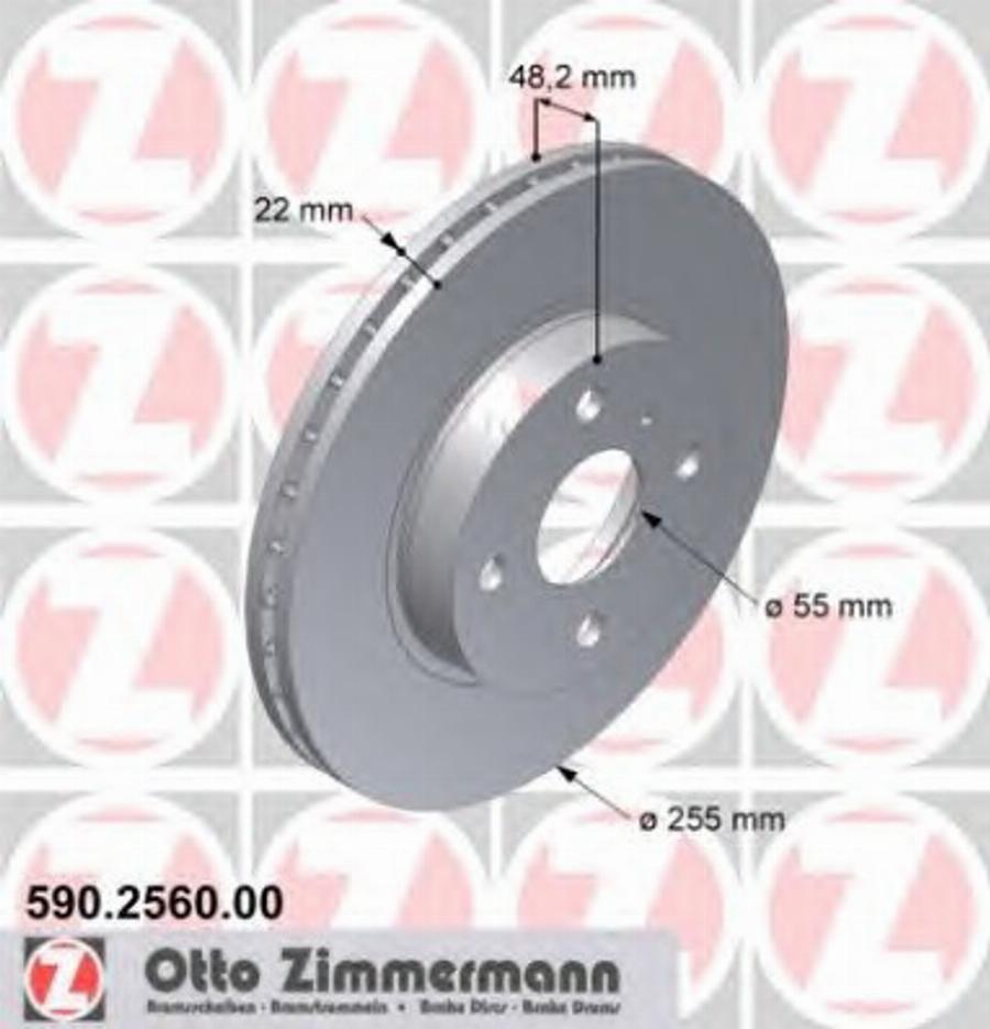 Zimmermann 590.2560.00 - Disque de frein cwaw.fr