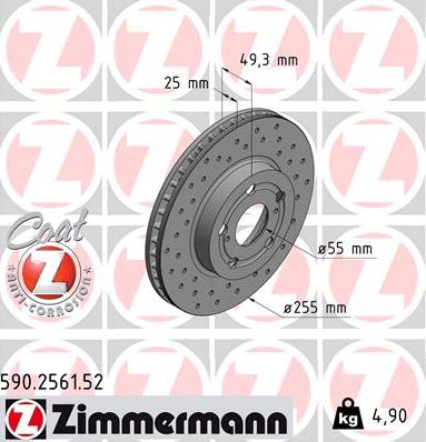 Zimmermann 590.2561.52 - Disque de frein cwaw.fr