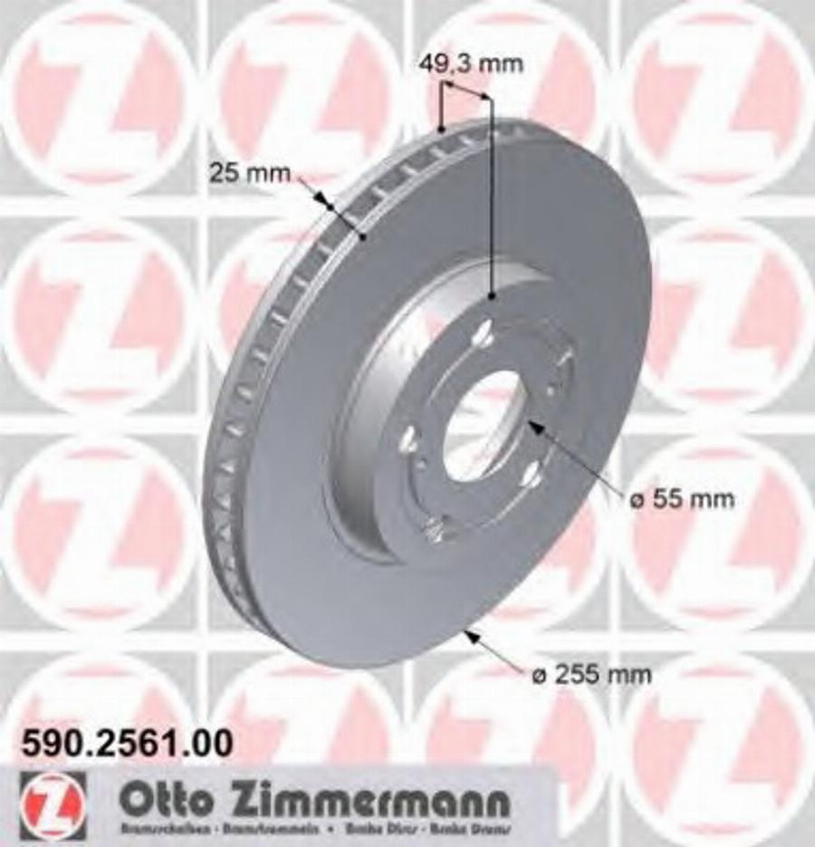 Zimmermann 590 2561 00 - Disque de frein cwaw.fr