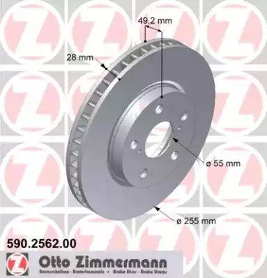 Zimmermann 590.2562.00 - Disque de frein cwaw.fr