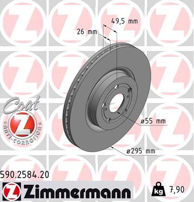 Zimmermann 590.2584.20 - Disque de frein cwaw.fr