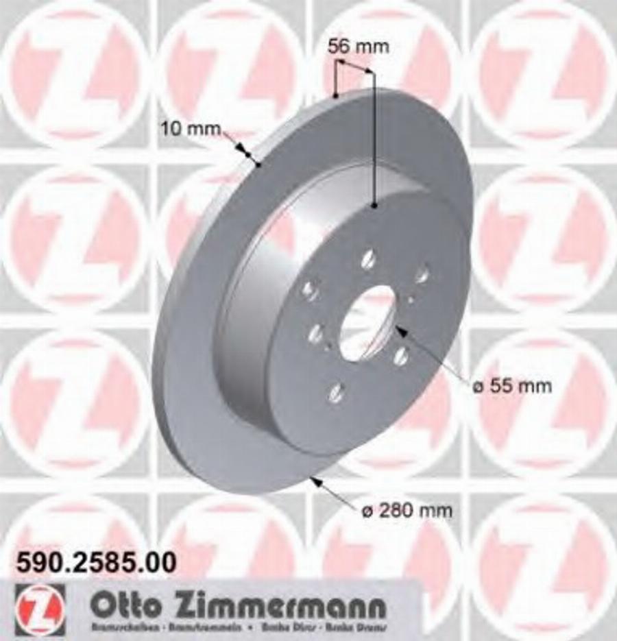 Zimmermann 590.2585.00 - Disque de frein cwaw.fr