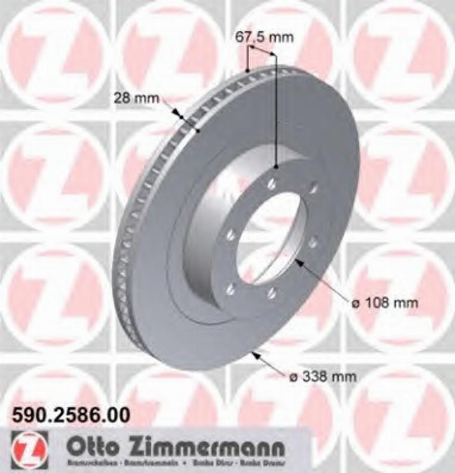 Zimmermann 590.2586.00 - Disque de frein cwaw.fr