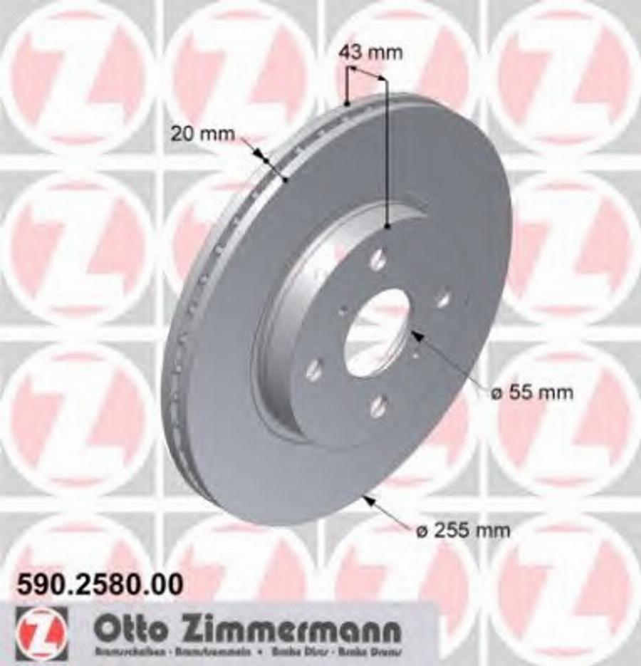 Zimmermann 590 2580 00 - Disque de frein cwaw.fr