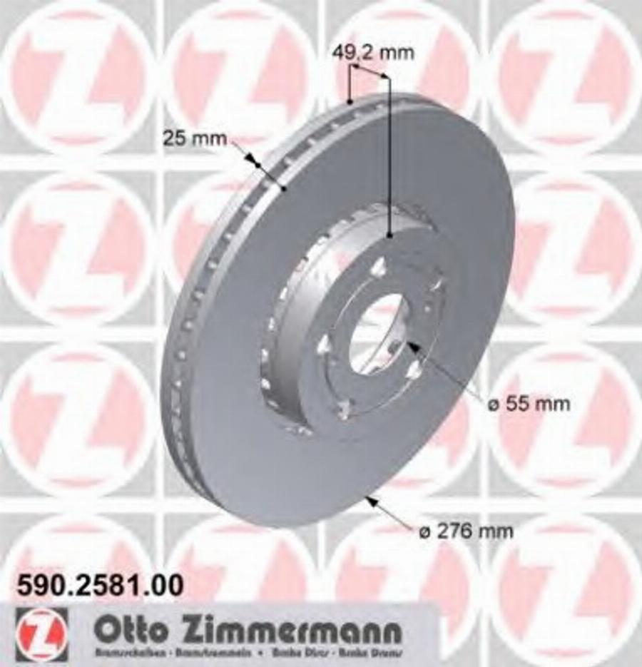 Zimmermann 590258100 - Disque de frein cwaw.fr