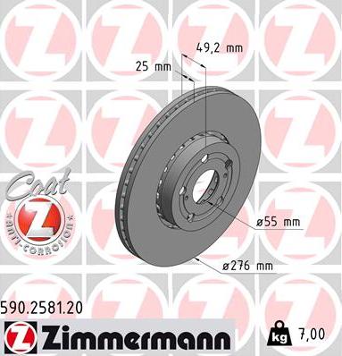 Zimmermann 590.2581.20 - Disque de frein cwaw.fr