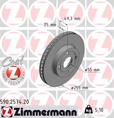 Zimmermann 590.2574.20 - Disque de frein cwaw.fr