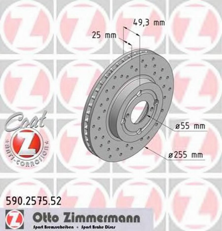 Zimmermann 590.2575.52 - Disque de frein cwaw.fr