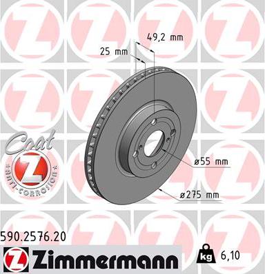 Zimmermann 590.2576.20 - Disque de frein cwaw.fr