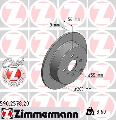 Zimmermann 590.2578.20 - Disque de frein cwaw.fr