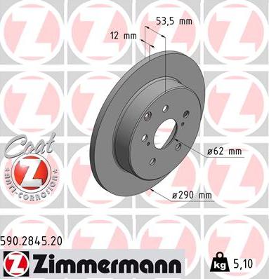 Zimmermann 590.2845.20 - Disque de frein cwaw.fr