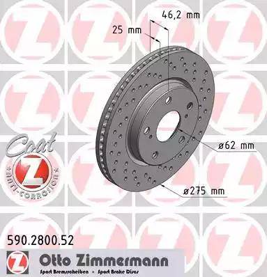 Zimmermann 590.2800.52 - Disque de frein cwaw.fr