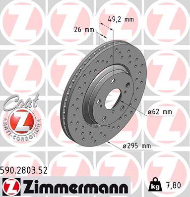 Zimmermann 590.2803.52 - Disque de frein cwaw.fr