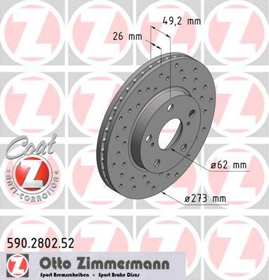 Zimmermann 590.2802.52 - Disque de frein cwaw.fr