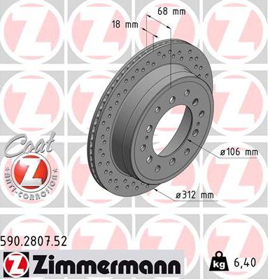 Zimmermann 590.2807.52 - Disque de frein cwaw.fr