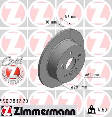 Zimmermann 590.2832.20 - Disque de frein cwaw.fr