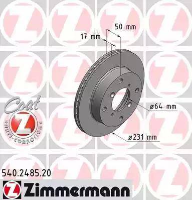 Zimmermann 540.2485.20 - Disque de frein cwaw.fr