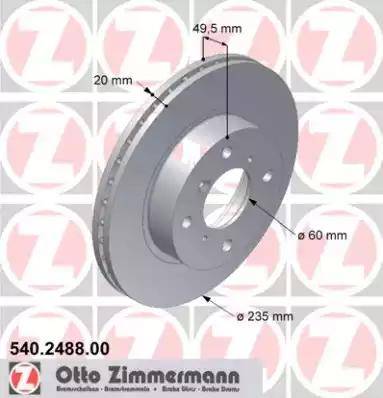 Zimmermann 540.2488.00 - Disque de frein cwaw.fr