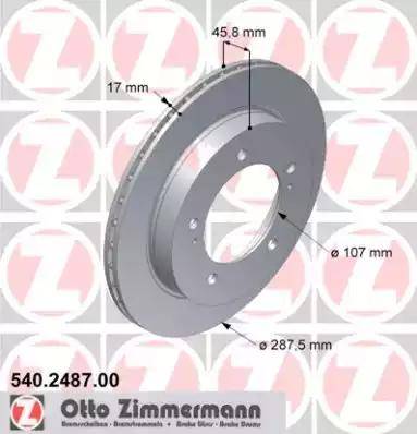 Zimmermann 540.2487.00 - Disque de frein cwaw.fr