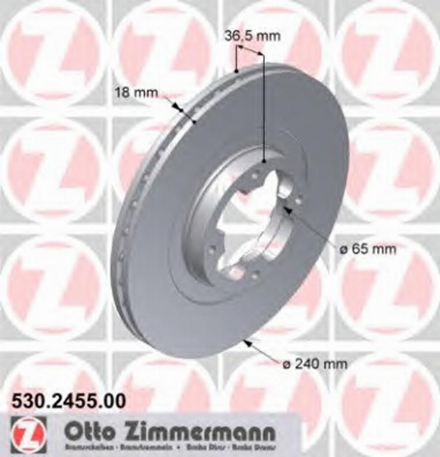 Zimmermann 530245500 - Disque de frein cwaw.fr