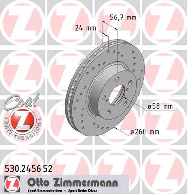 Zimmermann 530.2456.52 - Disque de frein cwaw.fr