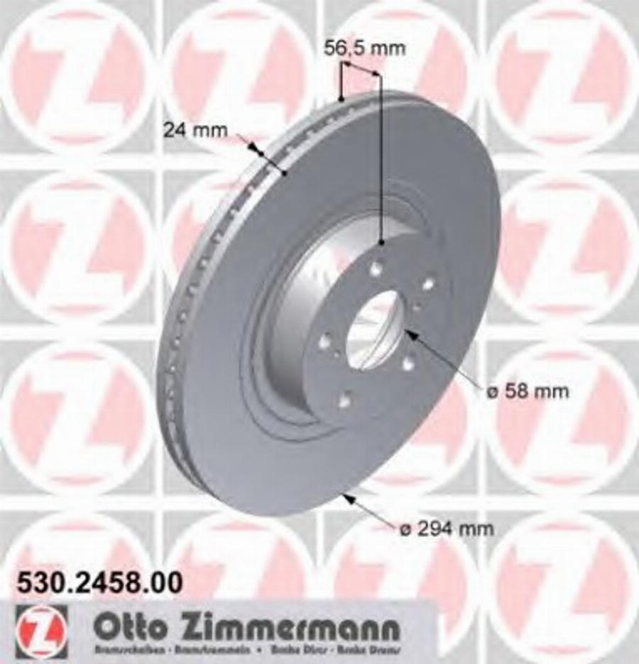 Zimmermann 530 2458 00 - Disque de frein cwaw.fr