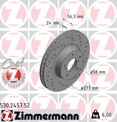 Zimmermann 530.2457.52 - Disque de frein cwaw.fr