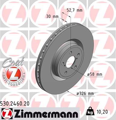 Zimmermann 530.2460.20 - Disque de frein cwaw.fr