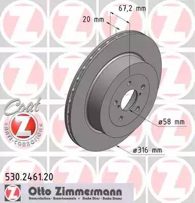 Zimmermann 530.2461.20 - Disque de frein cwaw.fr