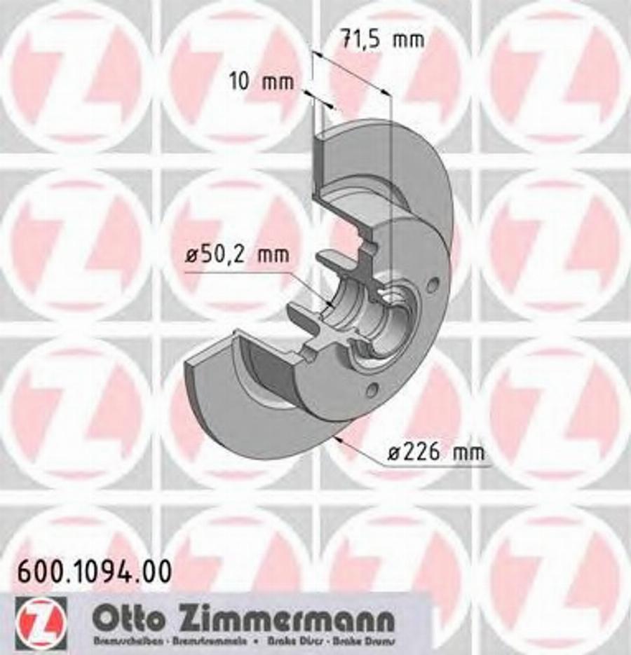 Zimmermann 600109400 - Disque de frein cwaw.fr