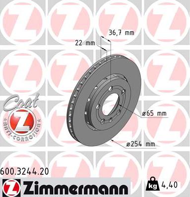 Zimmermann 600.3244.20 - Disque de frein cwaw.fr