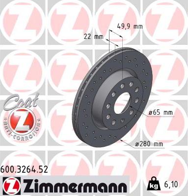 Zimmermann 600.3264.52 - Disque de frein cwaw.fr