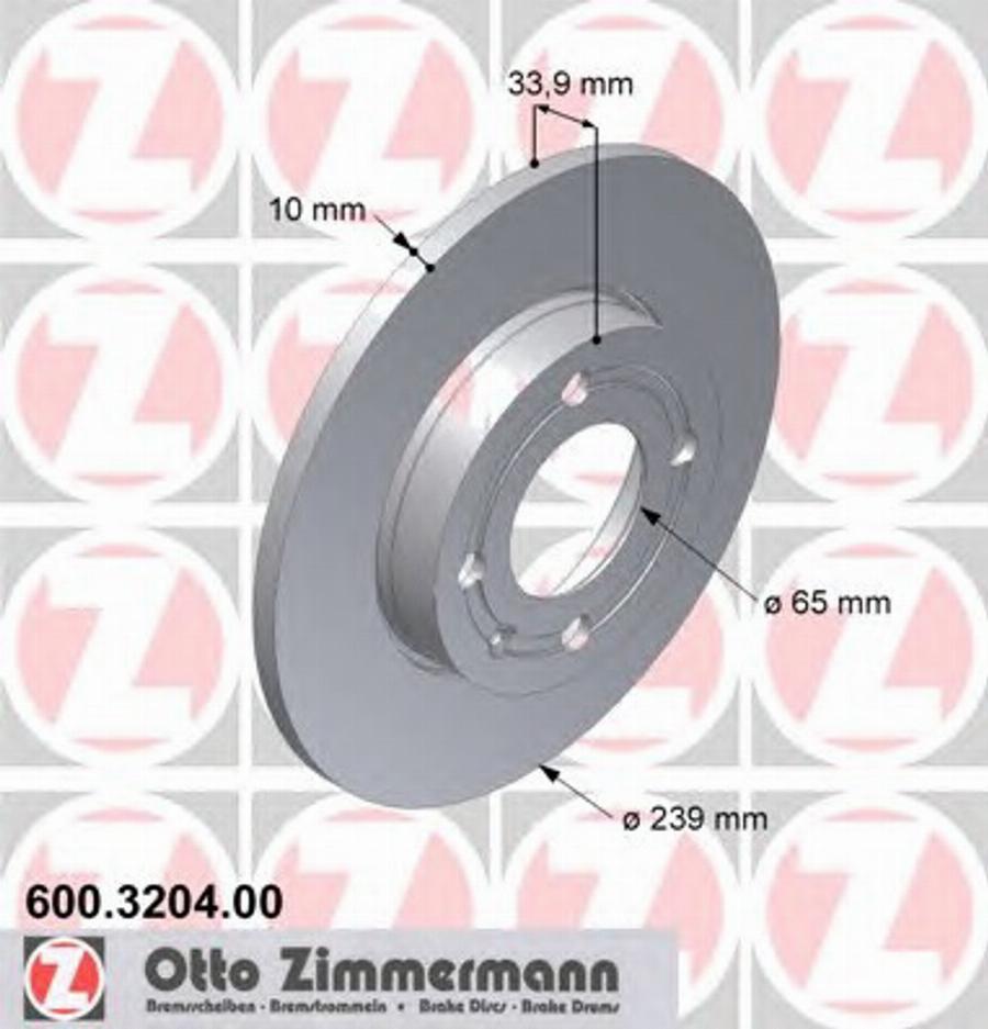 Zimmermann 600 3204 00 - Disque de frein cwaw.fr