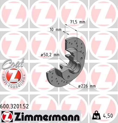 Zimmermann 600.3201.52 - Disque de frein cwaw.fr