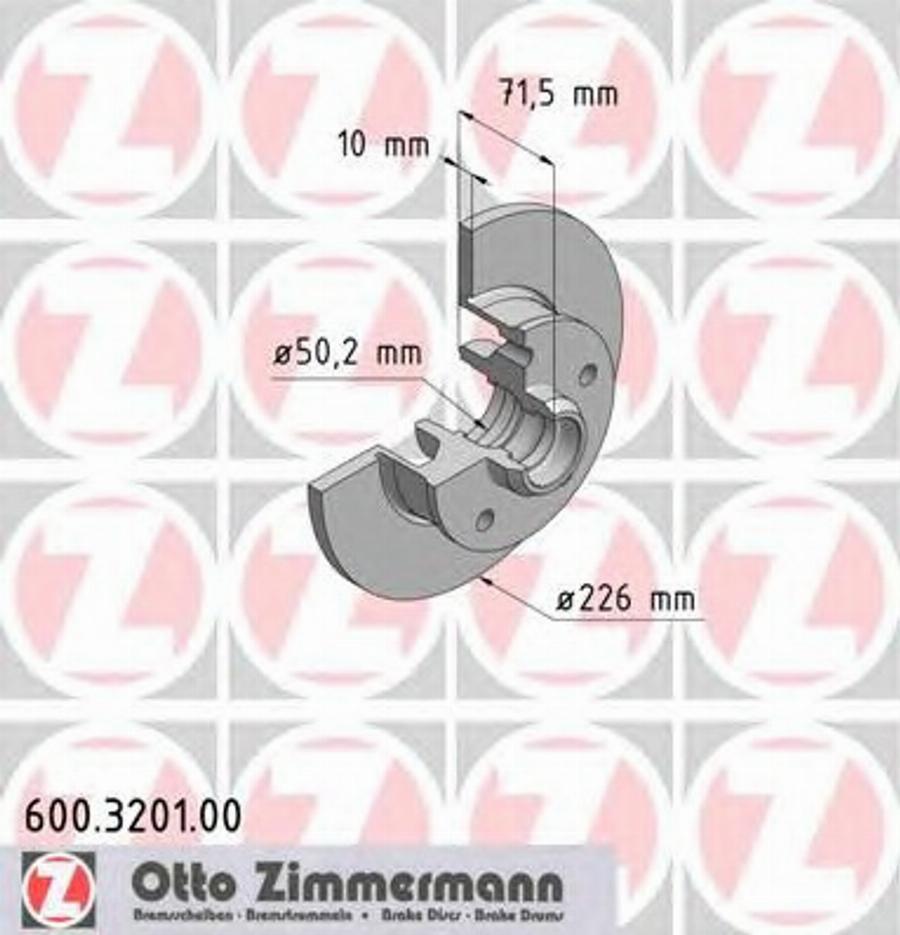 Zimmermann 600 3201 00 - Disque de frein cwaw.fr