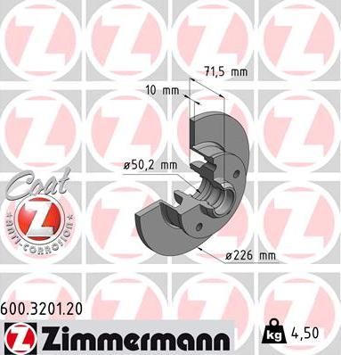 Zimmermann 600.3201.20 - Disque de frein cwaw.fr