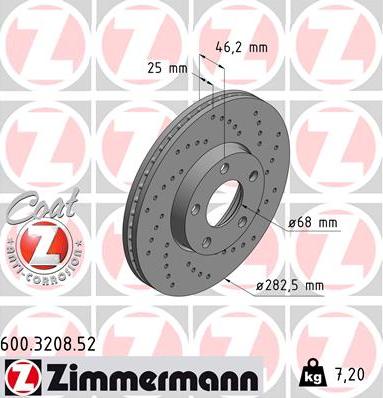 Zimmermann 600.3208.52 - Disque de frein cwaw.fr