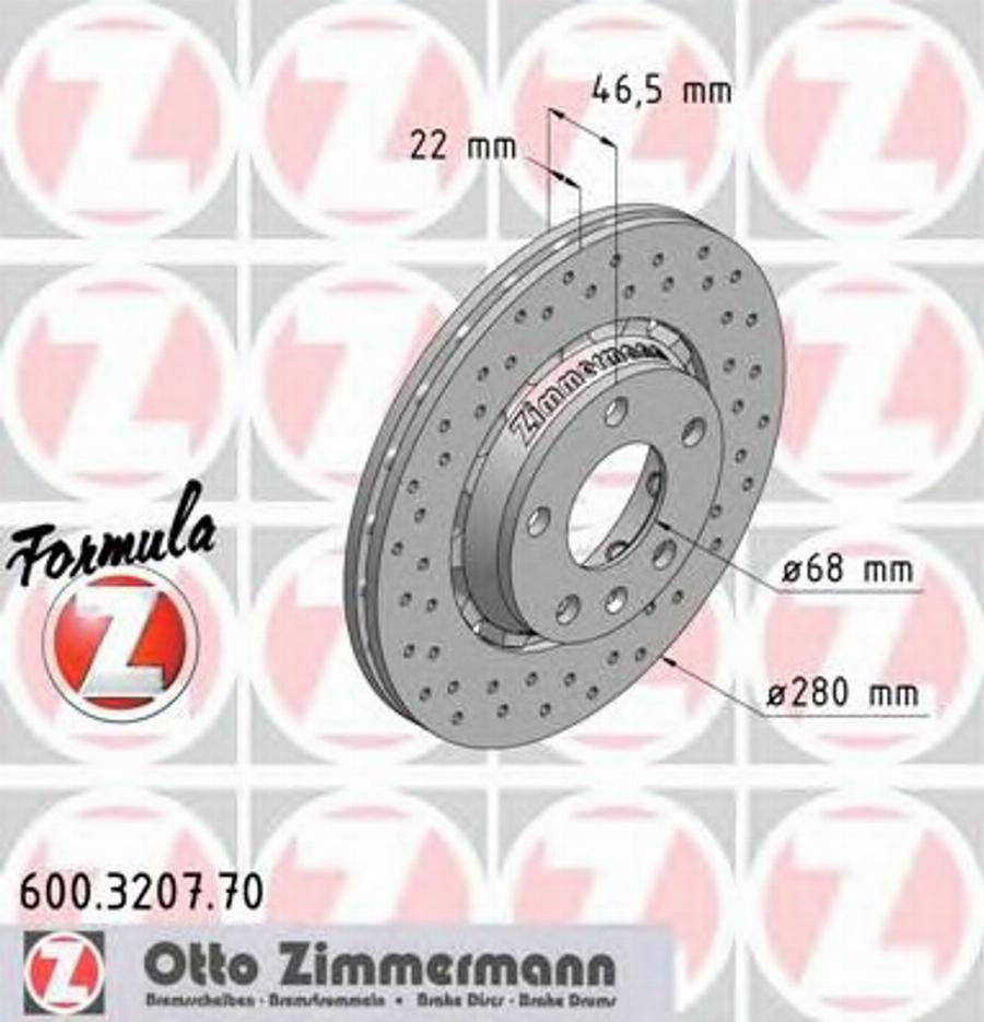 Zimmermann 600.3207.70 - Disque de frein cwaw.fr