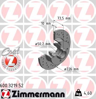 Zimmermann 600.3219.52 - Disque de frein cwaw.fr