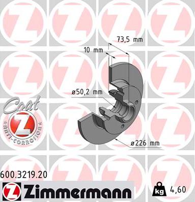 Zimmermann 600.3219.20 - Disque de frein cwaw.fr