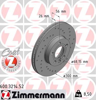 Zimmermann 600.3214.52 - Disque de frein cwaw.fr