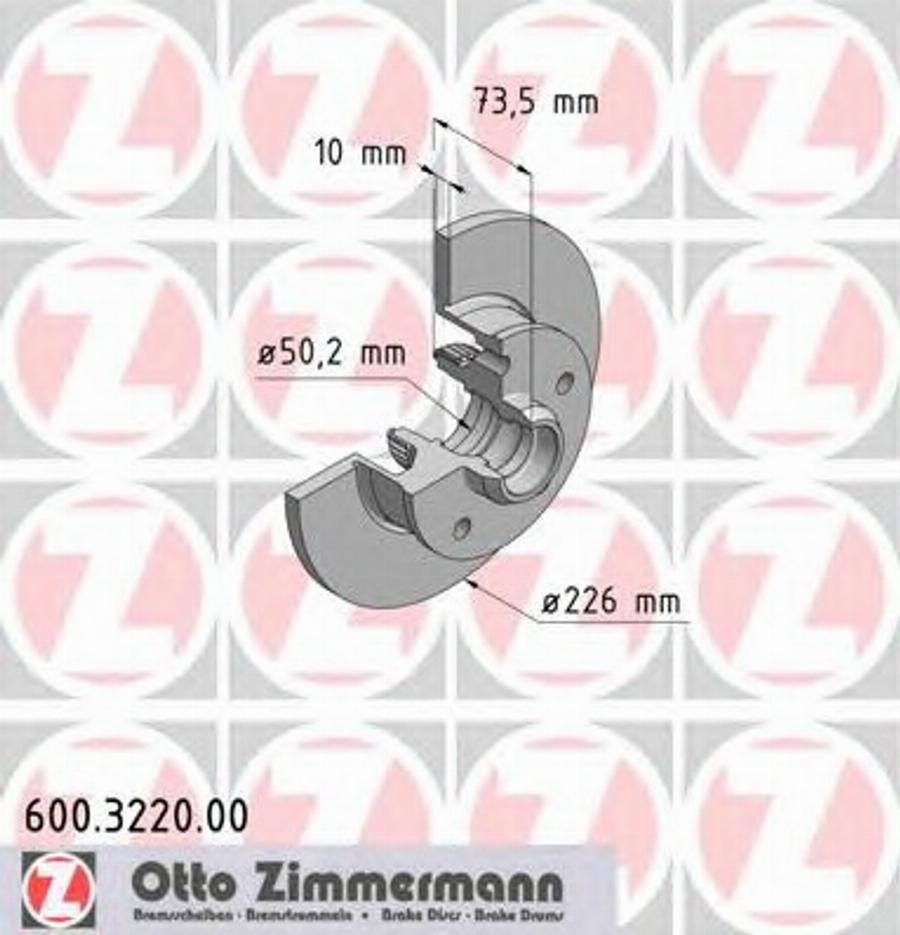 Zimmermann 600.3220.00 - Disque de frein cwaw.fr