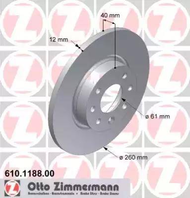 Zimmermann 610.1188.00 - Disque de frein cwaw.fr