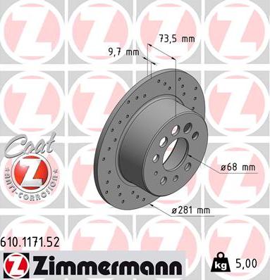 Zimmermann 610.1171.52 - Disque de frein cwaw.fr