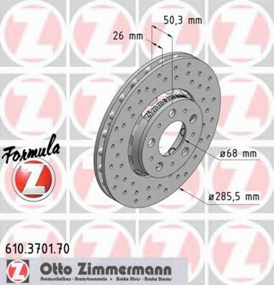 Zimmermann 610.3701.70 - Disque de frein cwaw.fr